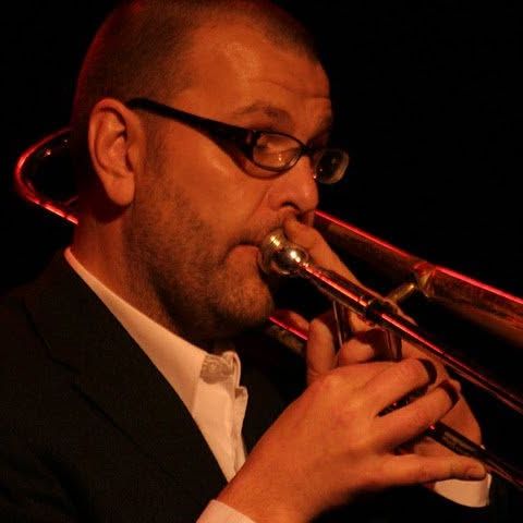 Trombonesolo op het podium